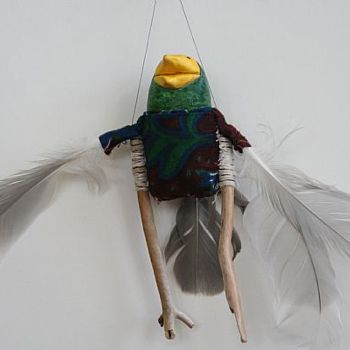 ceramic, cloth, sticks, feathers

private collection

I have made countless birds.