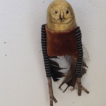 ceramic, cloth, sticks

private collection

I have made countless owls.